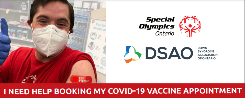 Vaccine Notice graphic by DSAO and Special Olympics