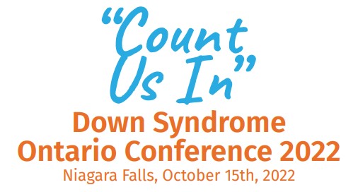 Count us in Logo for the Down Syndrome Ontario Conference, 2022.
