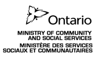 Logo for Ontario Ministry of Community and Social Services